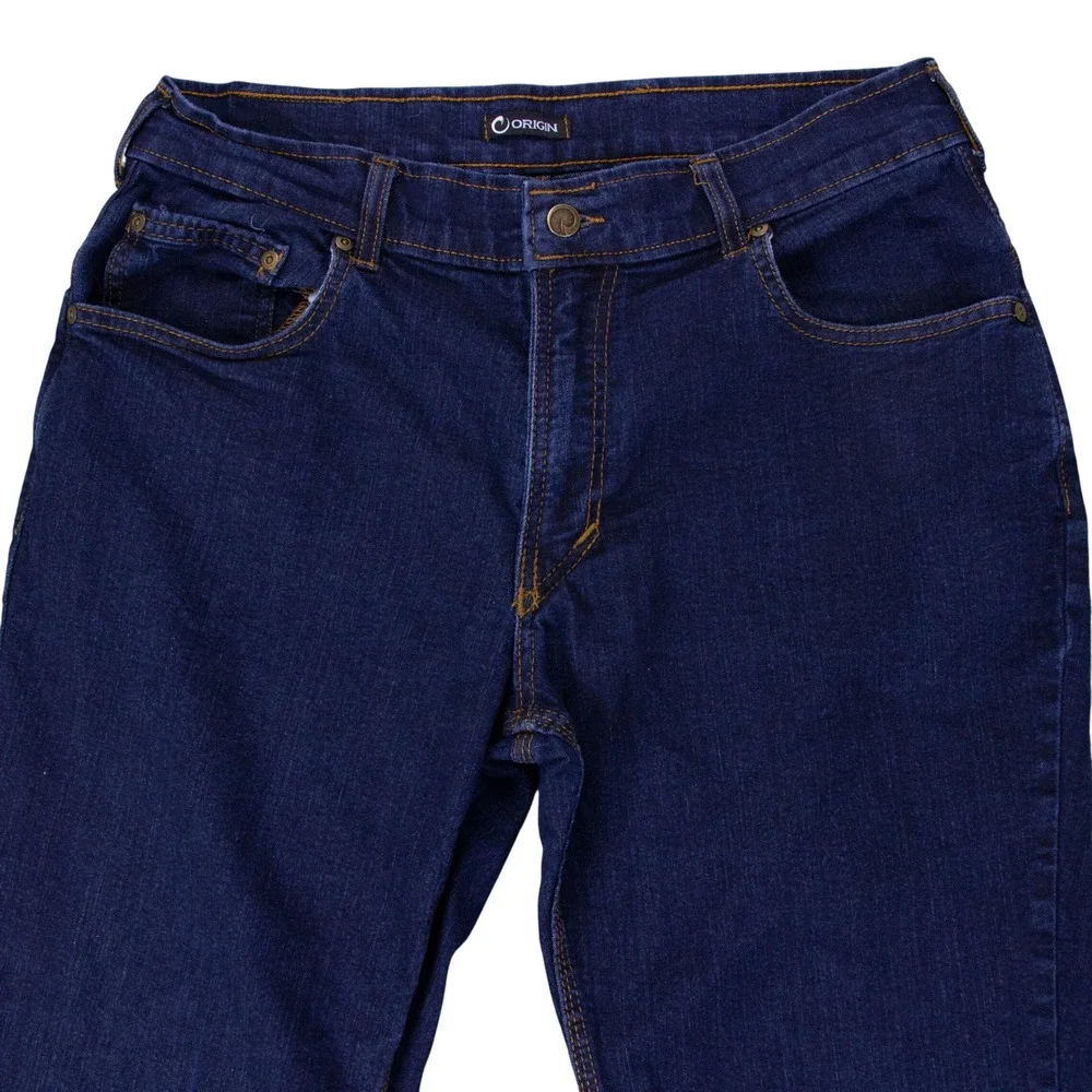 Origin‎ USA Mens 34x30 Dark Wash Denim Jeans Stretch Made in America